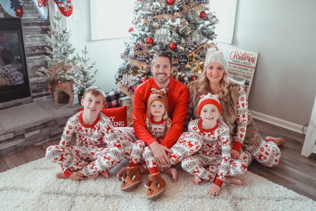 Personalized Plaid Christmas Tree Matching Family Pajama Set