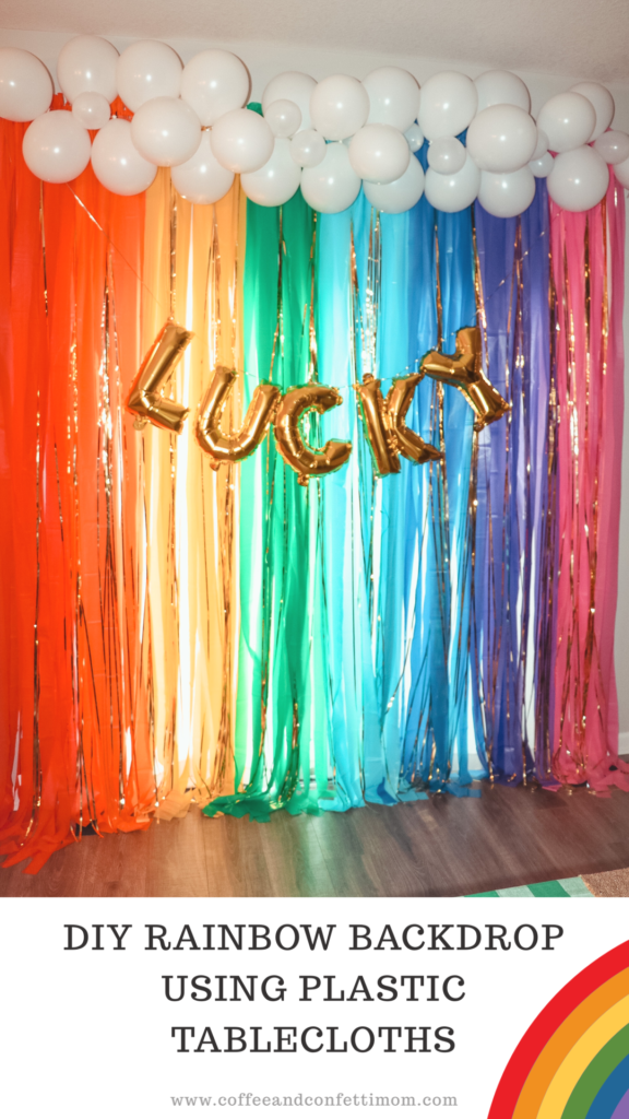 St Patricks Day Rainbow Shamrock Plastic Party Tablecover 